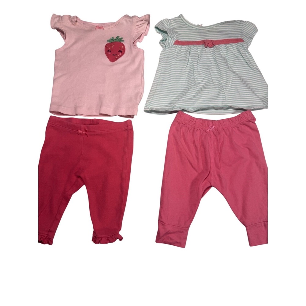 Baby Girl Clothes Lot 0–3M 3M Carter's Cherokee Tops & Pants‎ Outfits Set